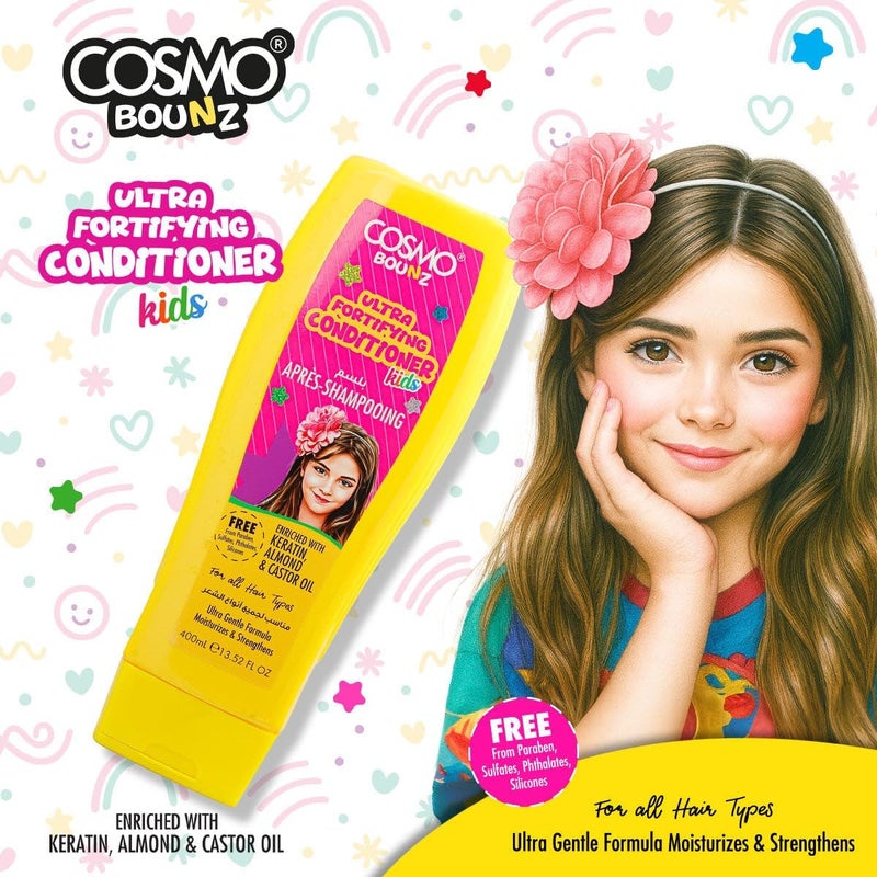COSMO Bounz Ultra Fortifying Conditioner for Kids - 400ml - Image 2